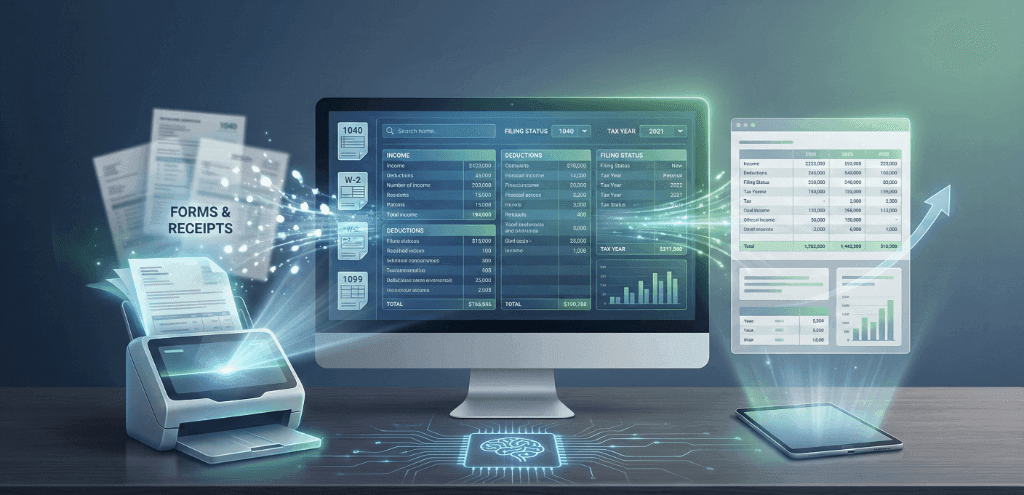 Bookkeeping Firm: AI Tax Form Data Extractor for Automated Client Data Entry