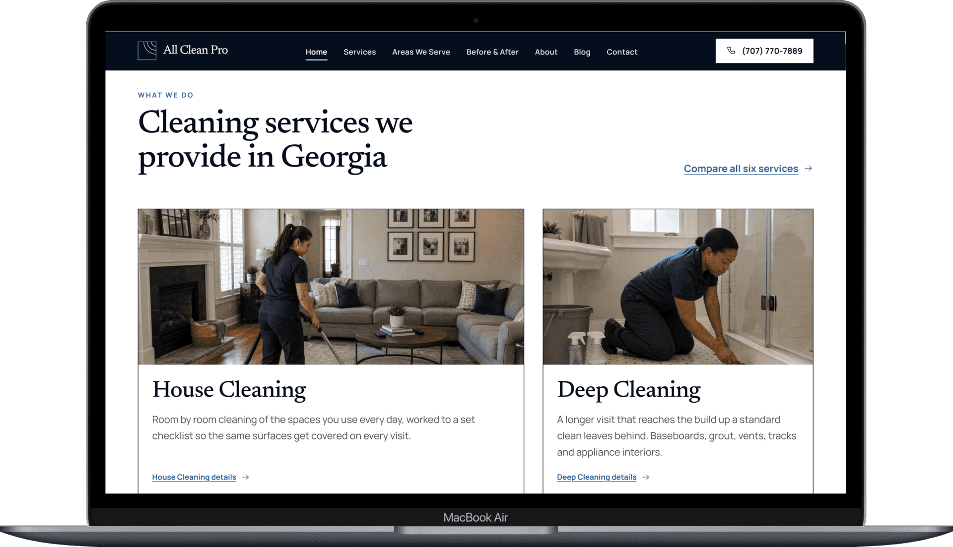 All Clean Pro: an SEO website built to win cleaning searches in Georgia
