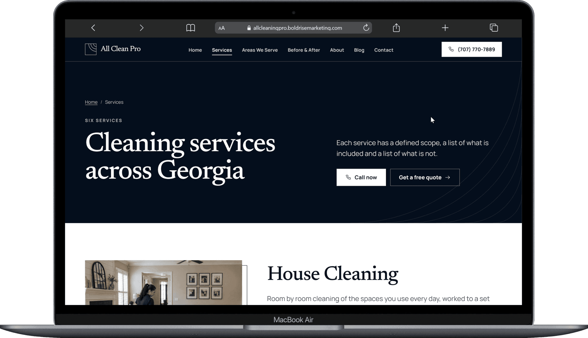 All Clean Pro: an SEO website built to win cleaning searches in Georgia