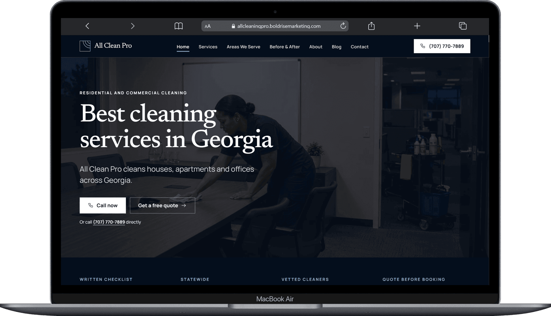 All Clean Pro: an SEO website built to win cleaning searches in Georgia