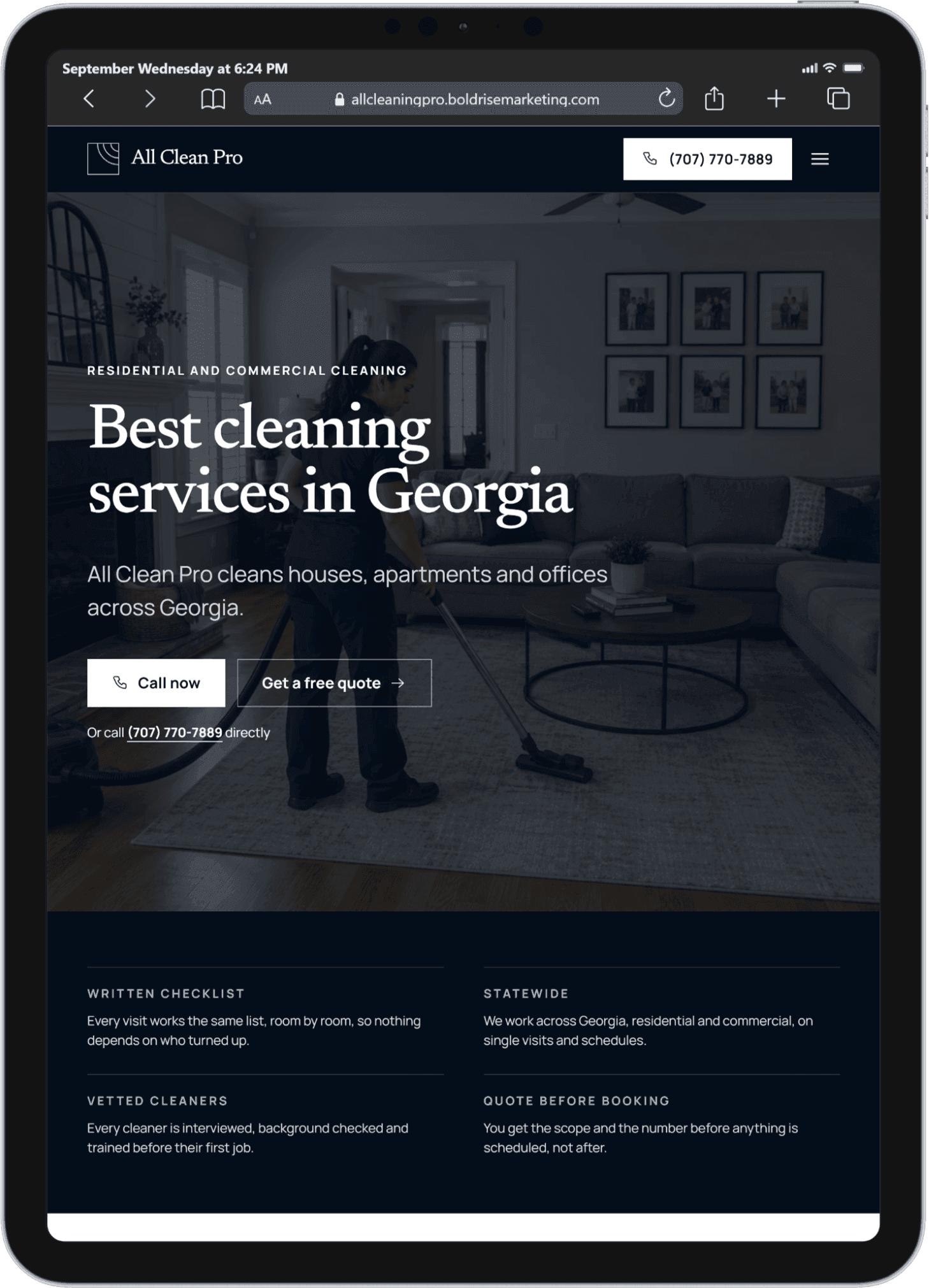 All Clean Pro: an SEO website built to win cleaning searches in Georgia