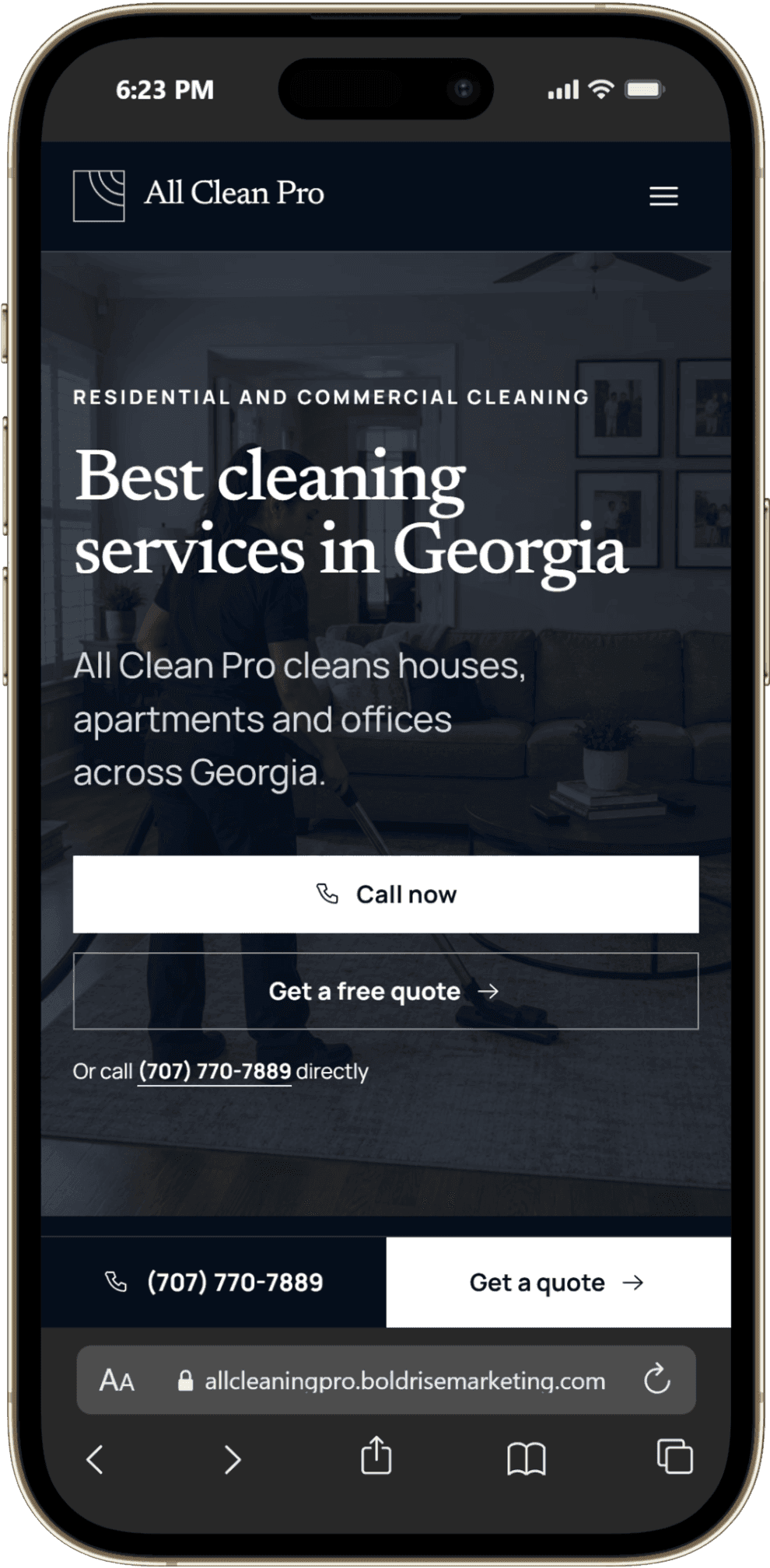 All Clean Pro: an SEO website built to win cleaning searches in Georgia